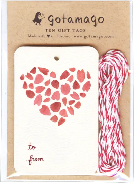 Sakura Heart Gift Tags Set Of 10 Greeting Card Png Gift Tag Png