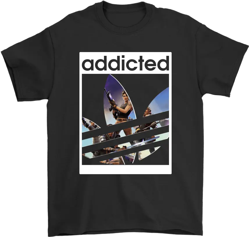 Fortnite Battle Royale X Adidas Logo Addicted Shirts U2013 Teeqq Store System Of A Down Shirt Png Fortnite Logo No Text