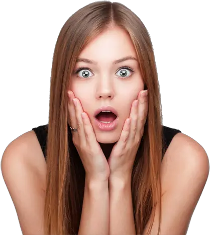 Transparent Surprised Mujer Con Cara De Sorpresa Png Face Png