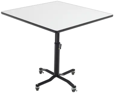 Amtab Cbsq42 Mobile Ez Tilt Square Cafe Table 42 Inch Diameter Adjustable Height Solid Png Cafe Table Png