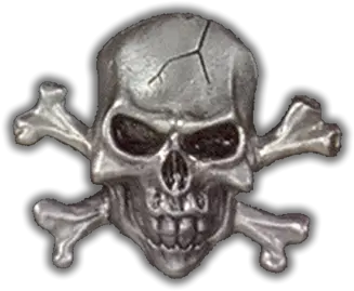 Download Skull And Crossbones Latest Version 2018 Png Transparent Silver Skull Bones Crossbones Png