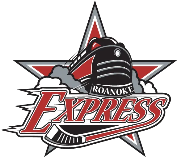 Roanoke Express Primary Logo Echl Echl Chris Creameru0027s Roanoke Express Png Red Star Logos