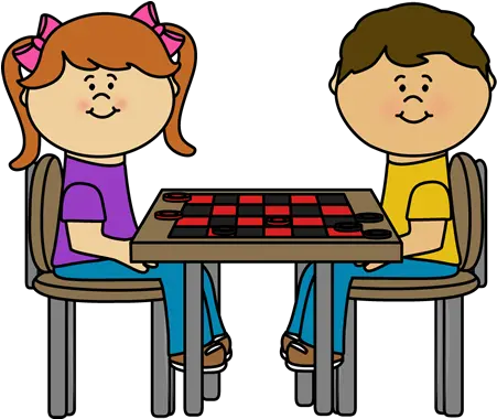 Download Kids Checker Table Clip Art Table Games Clip Art Checkers Clip Art Png Checker Png