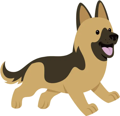 Exercising A German Shepherd How Much U0026 Long German Shepherd Cartoon Puppy Png German Shepherd Transparent