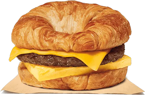 Sausage Egg U0026 Cheese Croissanu0027wich Burger King Burger King Breakfast Coupons Png Burger King Crown Png