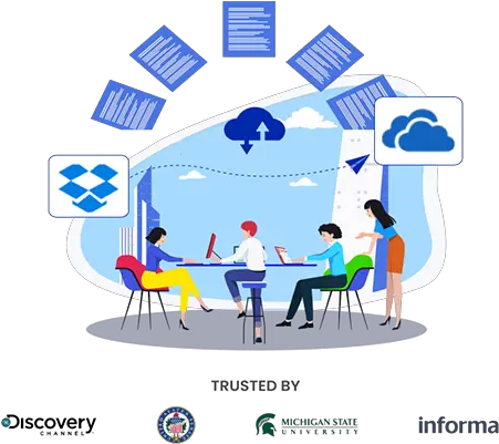 How To Migrate From Dropbox Onedrive For Business Cloudfuze Sharing Png Dropbox Blue Icon