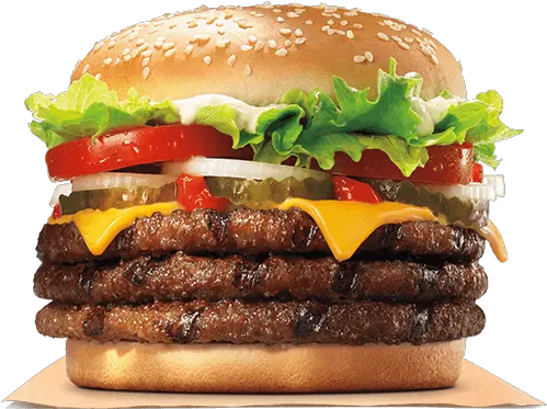 Triple Whopper Sandwich Png Burger King Crown