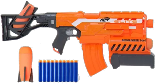 Nerf N Strike Elite Demolisher 2in1 Blaster Nerf N Strike Elite Demolisher Png Nerf Gun Png