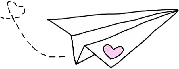 Download Heart We It Paper Airplane White Clipart Png Free Black Airplane With Heart Paper Plane Png