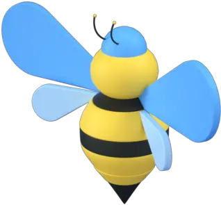 Bee Free Icon Of 3d Icons Happy Png Free Bee Icon