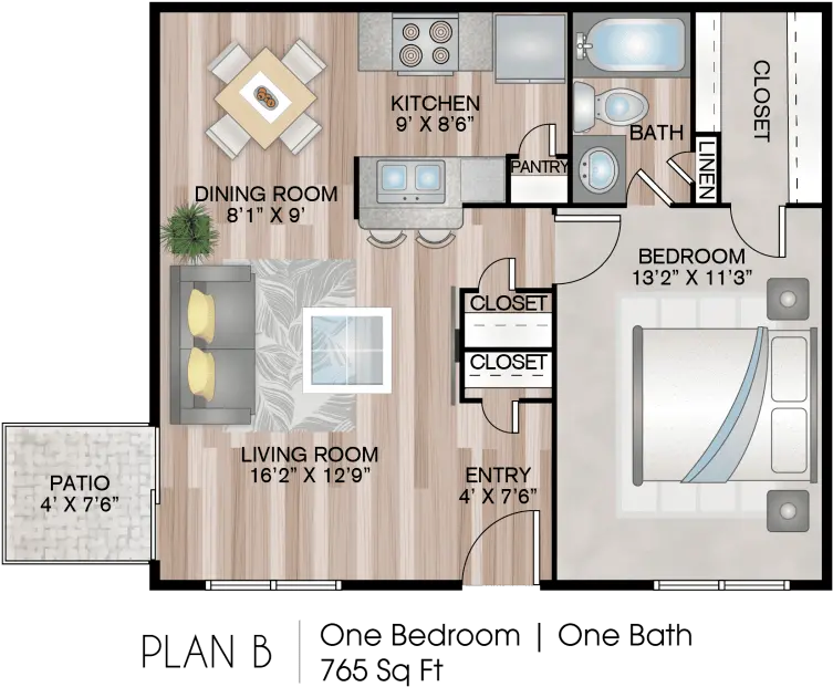 1 2 Bedroom Apartments In Houston 3 Corners East Floor Plans Vertical Png Fridge Icon 2d Home Design