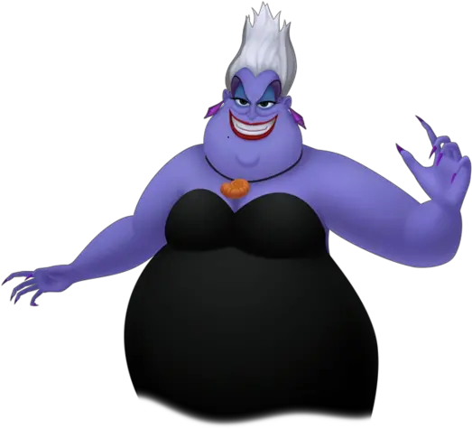 Ursula Cartoon Fat Disney Characters Png Ursula Png