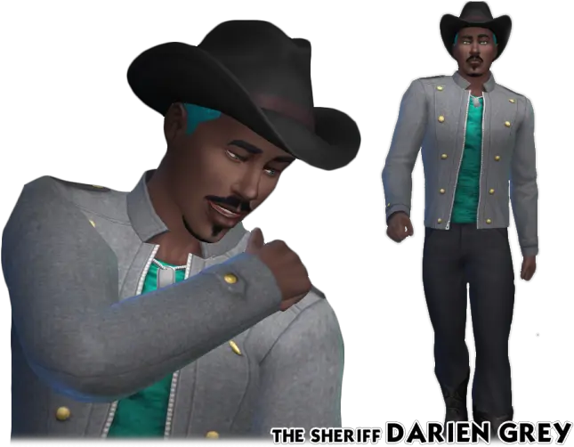 Download Hd The Sims 4 Sheriff Sims 4 Cowboy Hat Cowboy Hat Sims 4 Cc Png Cowboy Png