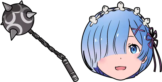 Rezero Starting Life In Another World Rem And Flail Cartoon Png Rem Png