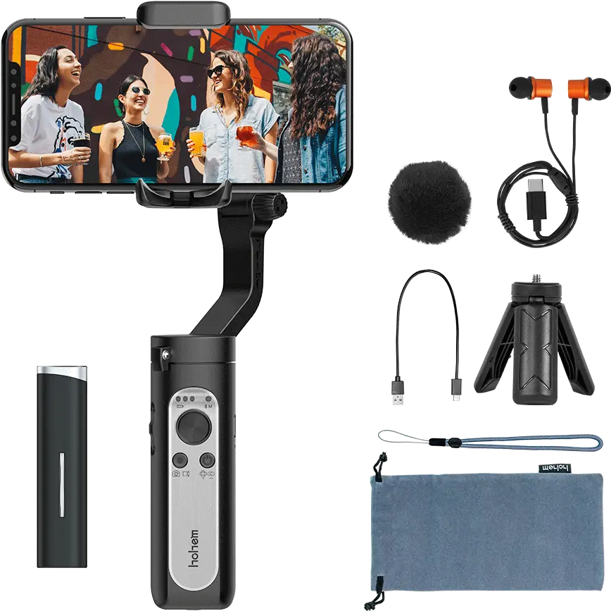 Isteady X Vlogger Kit 3 Axis Smartphone Gimbal With Hohem Isteady X Vlogger Kit Png Mic And Refresh Icon