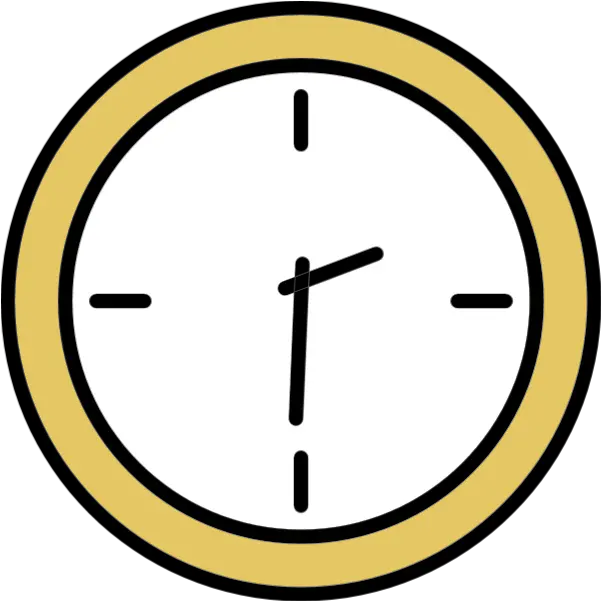 Free Online Clock Time Office Yellow Vector For Solid Png Clock Vector Png