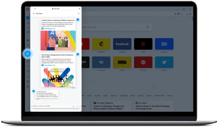 Flow Share Things Smoothly Between Your Computer And Phone Opera My Flow Png Where Is My Adblock Plus Icon