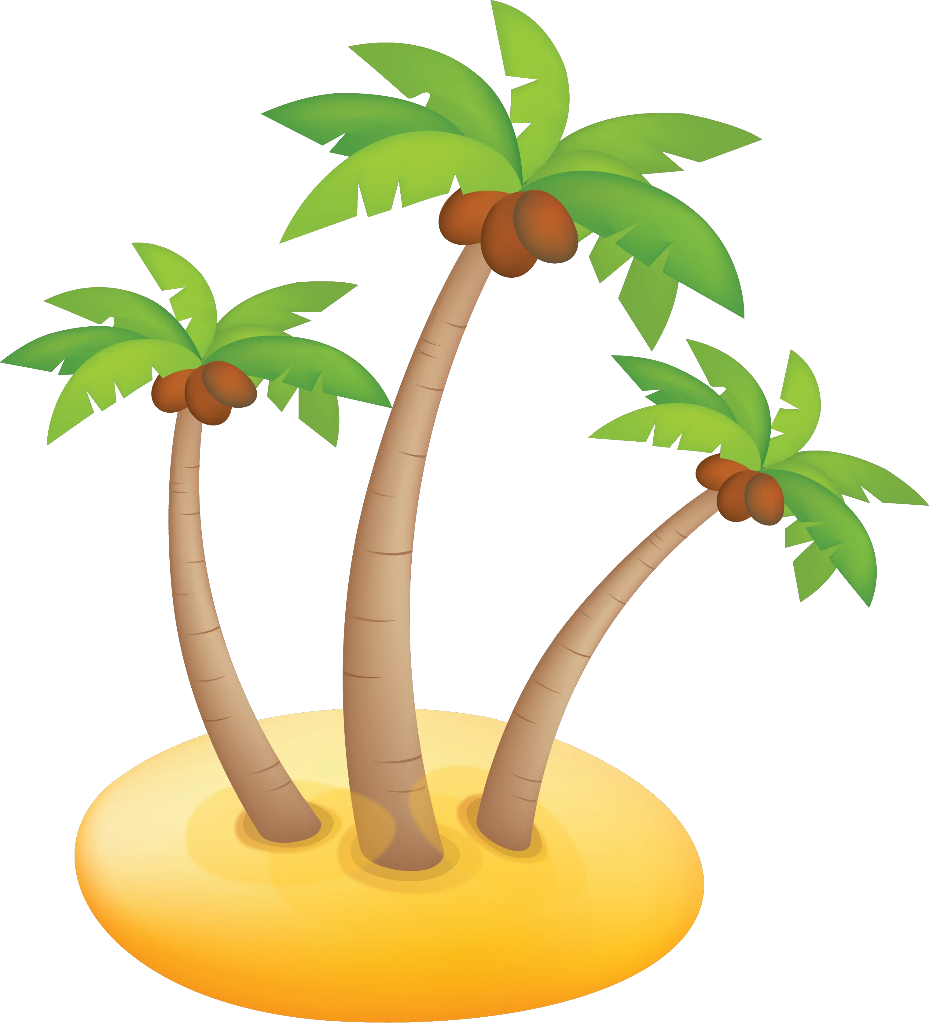 Large Beach Png With Palm Trees