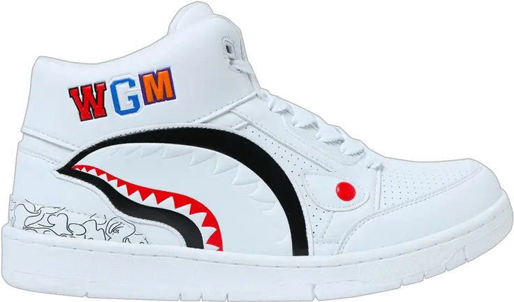 Shark Cloud Sta U0027whiteu0027 Bape 1f70191002 Wht Goat Round Toe Png Bape Shark Png