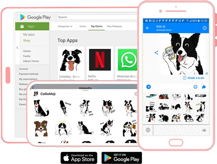 Create Your Pet Emoji To Share In Messages Doggymojis Services Technology Applications Png Phone Emoji Png