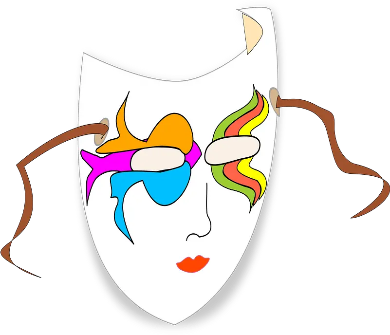 Colorful Old Style Theater Mask Clipart Free Download Mascaras De Carnaval Para Niños Png Theater Mask Png