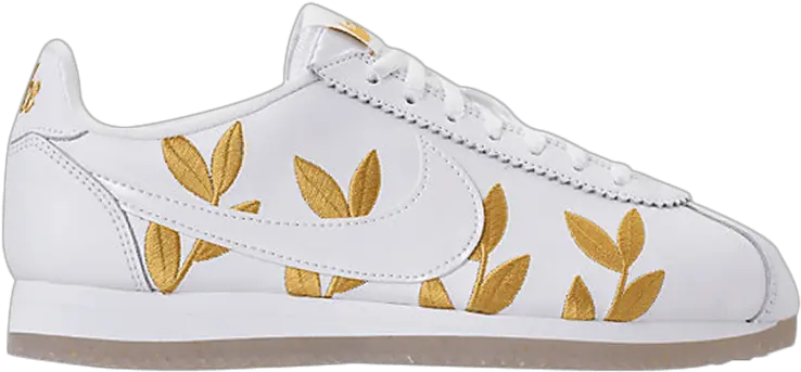 Wmns Cortez Ce U0027gold Leavesu0027 Nike Ar5393 100 Goat Nike Cortez Gold Leaf Png Gold Leaves Png