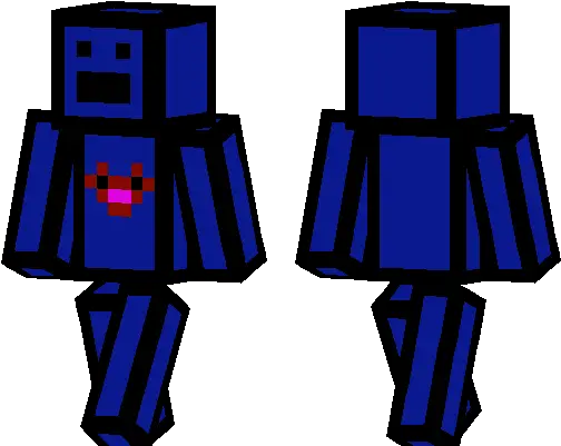 Blue With Black Outline And Heart Minecraft Pe Skins Temple Of Poseidon Png Minecraft Heart Transparent