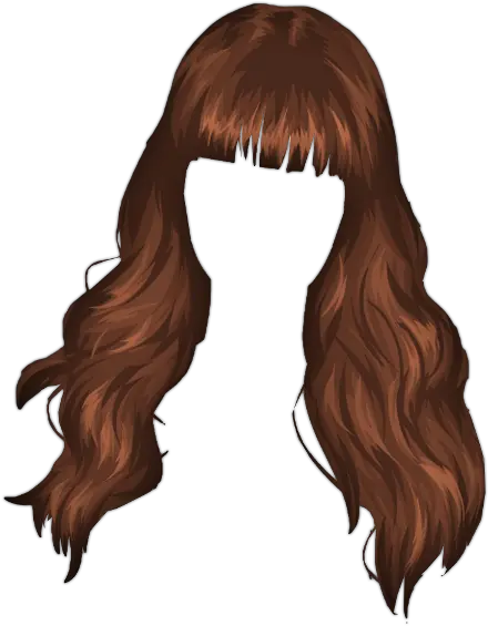 Download Free Png Hair With Bangs Brown Hair Cartoon Girl Transparent Background Bangs Png