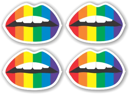 Pride Rainbow Pasties Stickers 4 Packs For Adult Png Rainbow Flag Transparent