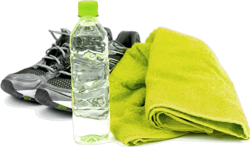 Download Hd Our Facility And Goals Gym Towel And Gym Towel And Water Bottle Png Towel Png