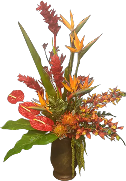 Tropical Flowers Png Redorange Tropical Bouquet Artificial Flower Tropical Flowers Png