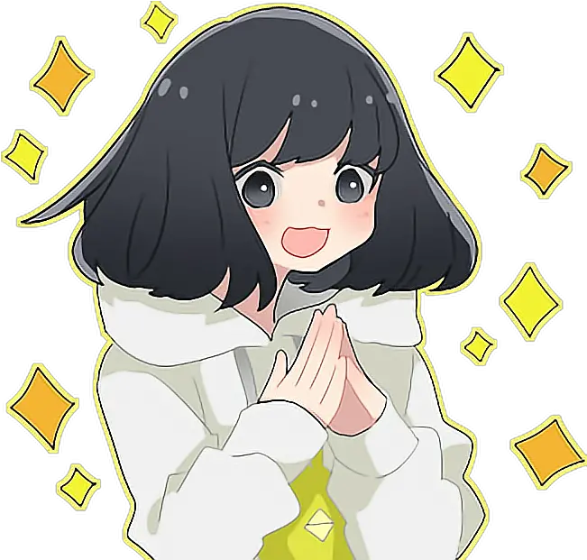 Happy Anime Girl Png Cute Kawaii Lovely Anime Happy Happy Anime Girl Black Hair Hot Anime Girl Png