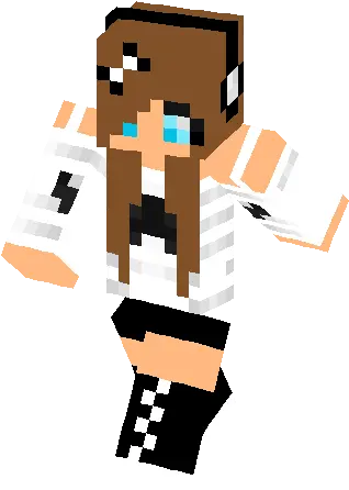 Cute Mustach Girl Skin Minecraft Skins Fictional Character Png Mustach Png