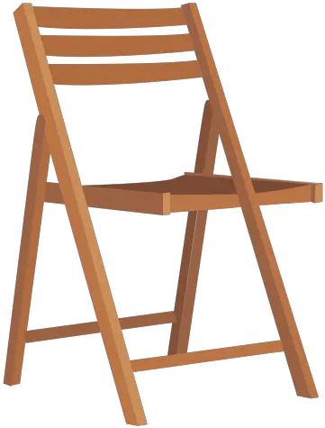 Wooden Folding Chair Cartoon Transparent Chair Cartoon Free Png Wooden Chair Png