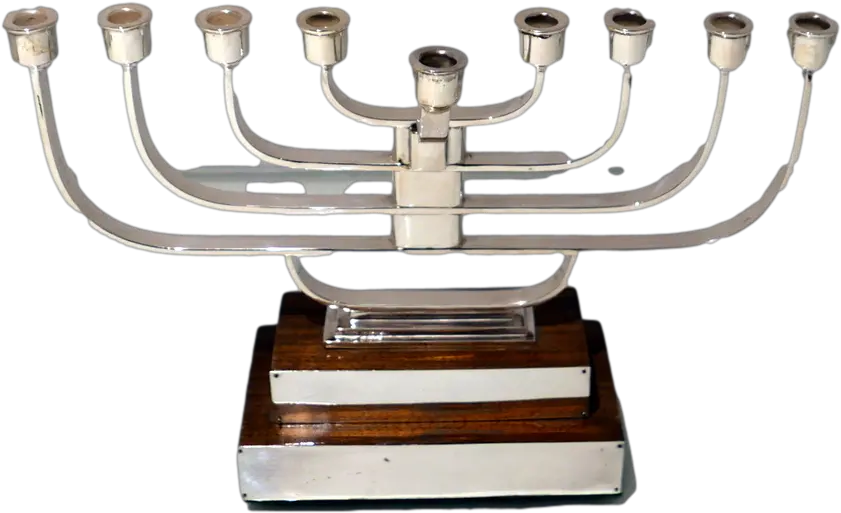 Mid 20th Century Modern Sterling Silver Menorah Sheffield Menorah Png Gold Menorah Icon