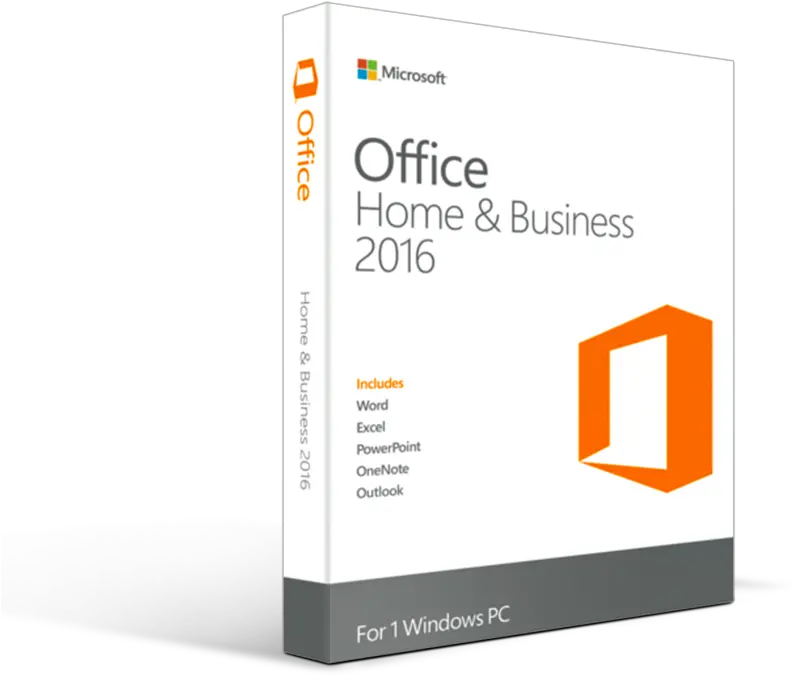 Microsoft Office 2016 Home And Business 1 Pc International License Microsoft Corporation Png Microsoft Office 2016 Icon