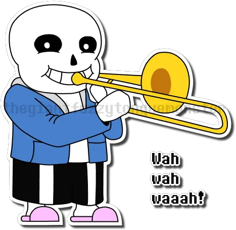 Telegram Sticker Sans Wah Wah Waaah By Sans With A Trombone Png Trombone Transparent
