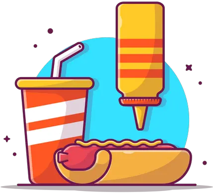 Best Premium Burger With Cold Drink Illustration Download In Png Icon