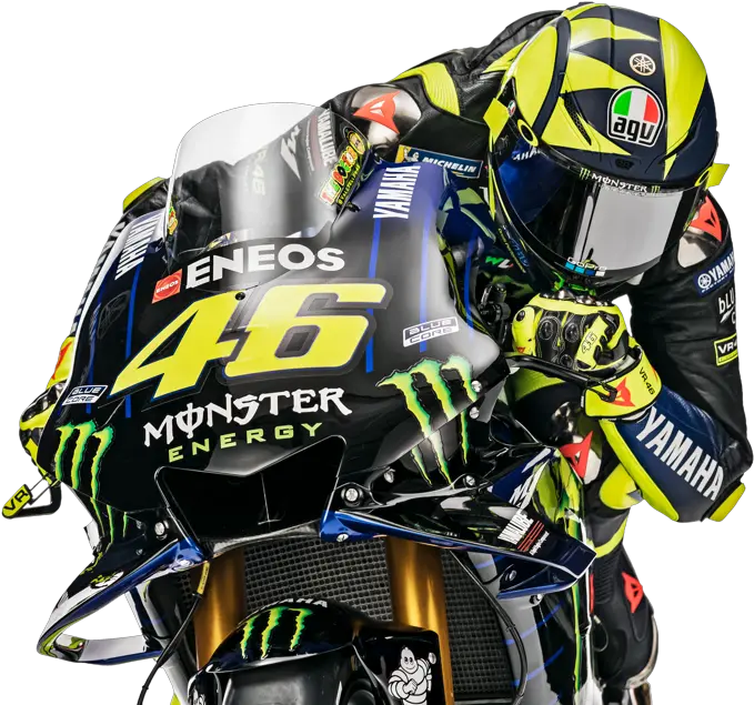 Monster Energy Yamaha Motogp Valentino Rossi 2019 Png Team Yamaha Monster Motogp 2019 Monster Energy Png