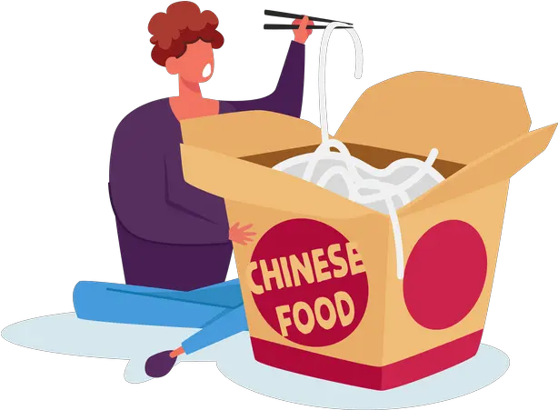 Chinese Food Icon Download In Colored Outline Style Fast Food Png Chinese Take Out Icon