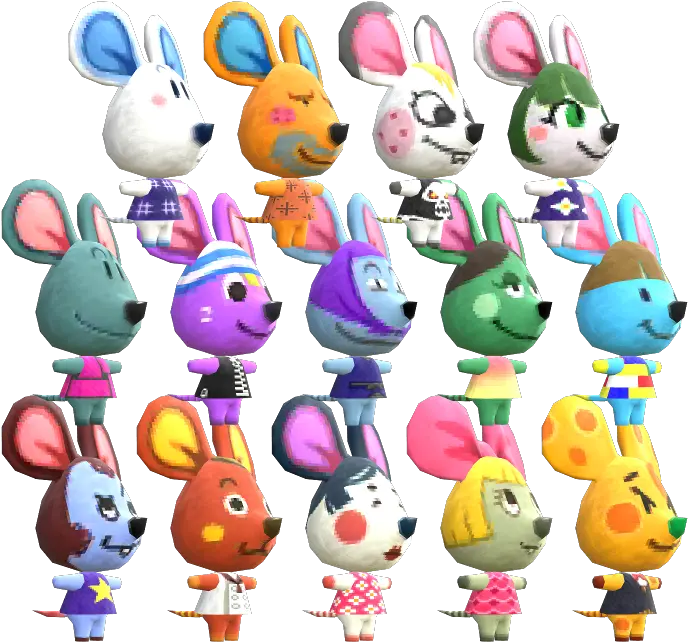 3ds Animal Crossing New Leaf Mice The Models Resource Animal Crossing Mice Ranking Png Mouse Animal Png