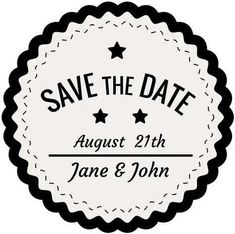 Save The Date Vintage Badge Transparent Png U0026 Svg Vector File Transparent Made In Usa Logo Vintage Vector Png