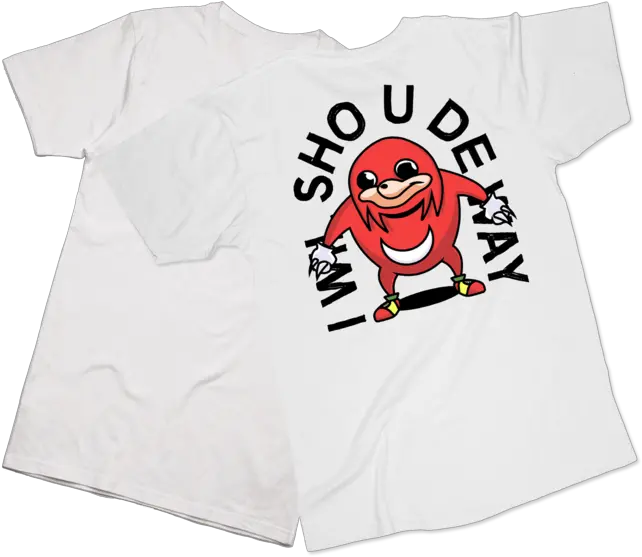 Download Hd Ugandan Knuckles Tee Cartoon Transparent Png Short Sleeve Uganda Knuckles Png