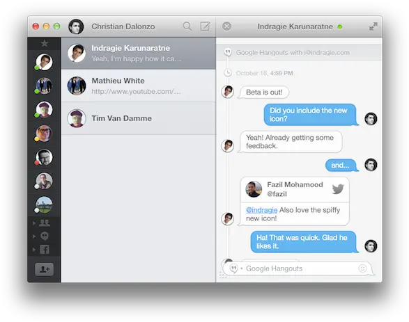 Google Hangout And Facebook Chat App Hangouts Chat Macos Png Hangouts Transparent Ui