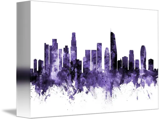 Los Angeles California Skyline La Skyline Art Png Los Angeles Skyline Png