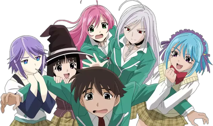 Why Are There So Many Harem Style Anime Where The Main Guy Rosario To Vampire Ss2 Png Anime Guy Png