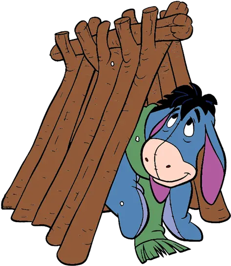 Download Eeyore Shelter Winter Png Image With No Cartoon Eeyore Transparent