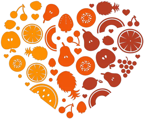 Heart Of Fruits Transparent Png U0026 Svg Vector File Coração De Frutas Png Fruits Transparent