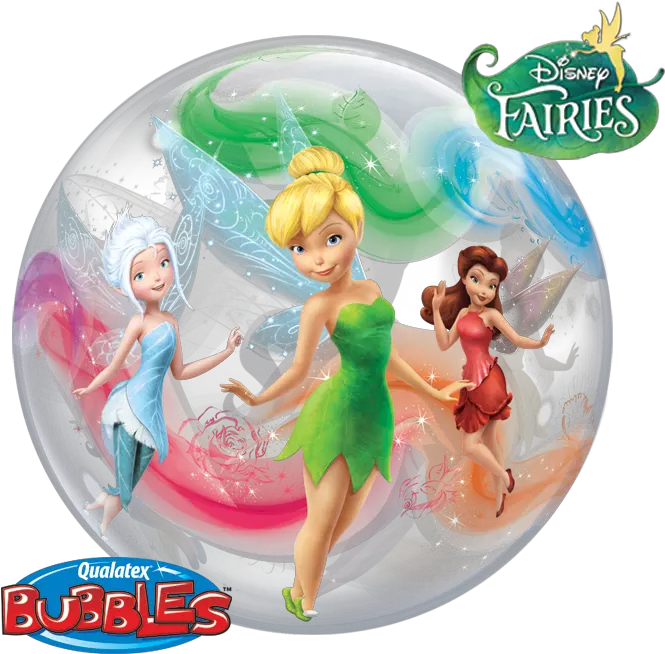 56cm Disney Tinkerbell Fairies Bubble Balloon Thefacepainters Tinker Bell Png Tinkerbell Png