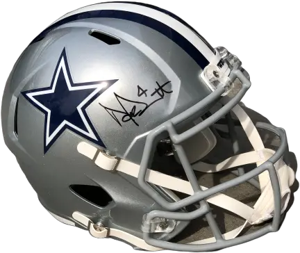 Dak Prescott Dallas Cowboys Signed Full Dallas Cowboys Helmet Png Dak Prescott Png